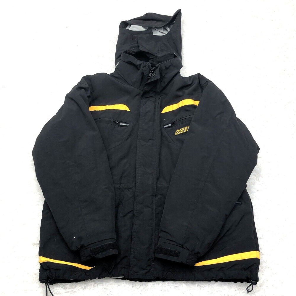 Acerbis Jacket Size Men Medium Mammoth Motorcycle Zip Up Black Yellow With Liner